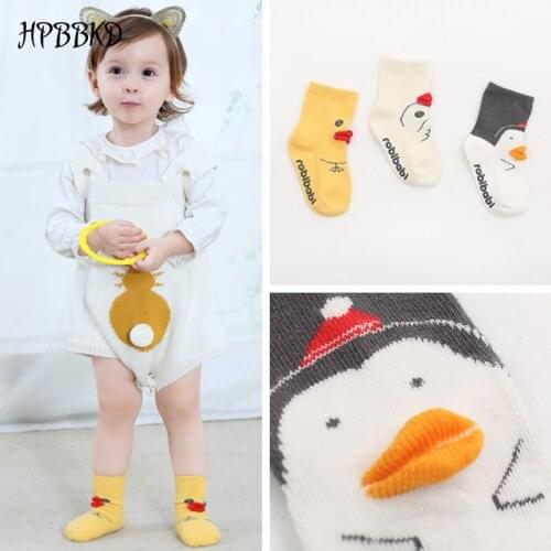 HPBBKD Cartoon Baby Socks For Baby Girl Boy Anti Slip Socks Kids Children Newborn Infant Toddler Warm Cotton Socks CS.153