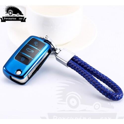 TPU soft car key cover shell fob case for Volkswagen Golf Bora POLO GOLF Passat For Skoda Octavia A5 fabia For SEAT Ibiza Leon