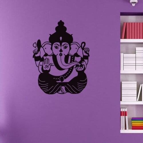 Indian Ganesha Pattern Removable Wall Sticker Vinyl Mural For Home Living Room Art Decoration Y-523