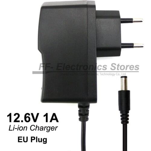 Real Power Supply 12V 1A / 12.6V 1A AC 100-240V Converter Adapter EU Plug For Battery park and LED light