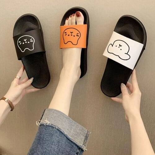 Slippers female students cute Joker cartoon Korean version of non-slip bathroom home slippers man shoes slippers women
