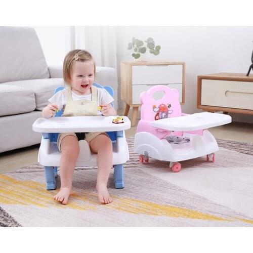 Foldable Baby Feeding Chair Outdoor Multifunctional Portable Kids Dining Chair Children Food Stool Adjustable Height Taboret