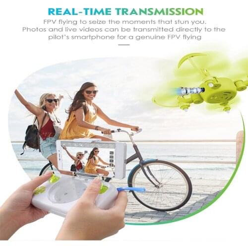 2018 Fixed height mini folding vehicle with WiFi real-time image transmission Pocket Quadcopter photo camera Mini Selfie Drone
