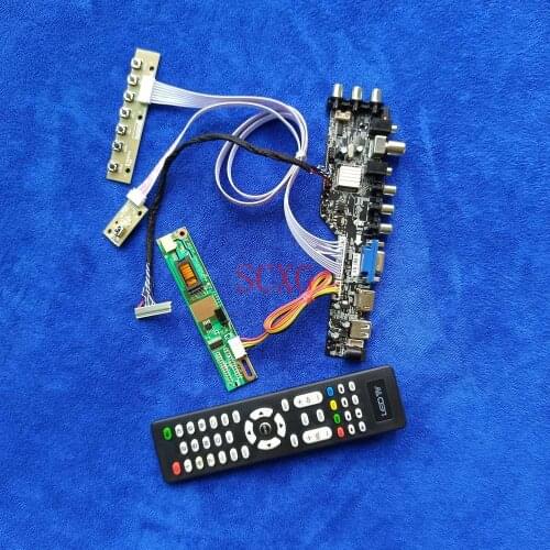HDMI-compatible VGA AV USB 1024*768 Drive Board DVB Digital 1CCFL LVDS-30Pin KIT Fit TD141TGCD1/TD141TGCD2/BT141XG01/QD141X1LH12