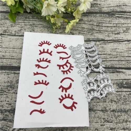 Type eyelash Metal Cutting Dies Flowers Leaves Stencils DIY Scrapbooking Album Decorative Embossing Folder Suit Paper Cards