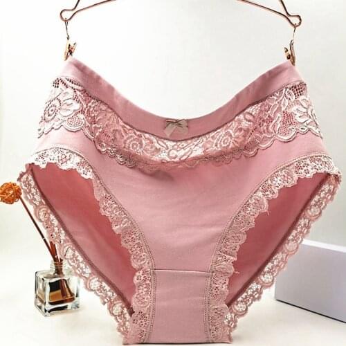 Ropa interior femenina womens briefs sexy lingeries Lace Plus Size 6XL Big size lace flower cotton underwear women panties