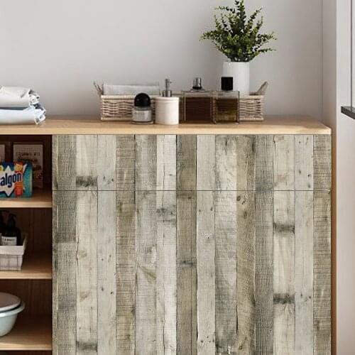 Refurbished furniture protective film is easy to operate, thickened PVC can be scrubbed Wooden floor pattern wall sticker