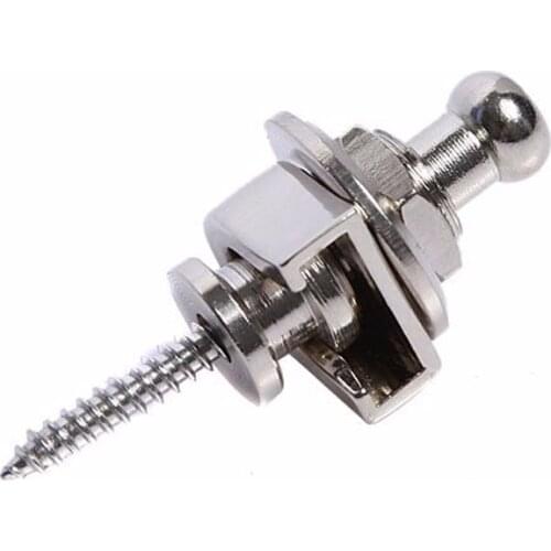 Guitar Strap Lock Button Schaller-Style Straplock for all Acoustic Electric Bass Guitarra - Color Sliver/Black/Golden