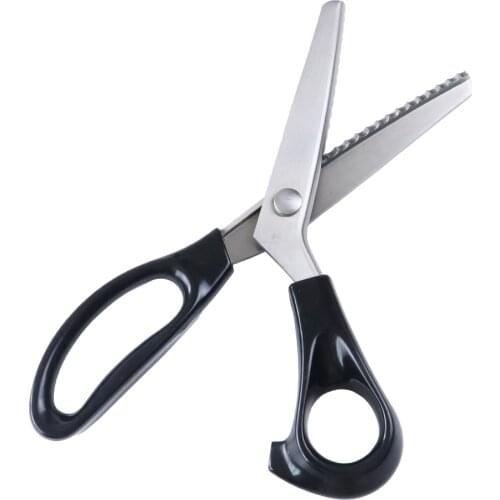 1 Pcs 23 cm Leather Sewing Scissors tailor scissors zigzag fan-shaped Coating For Cut Paper fabric Clothing Diy Sewing Tools