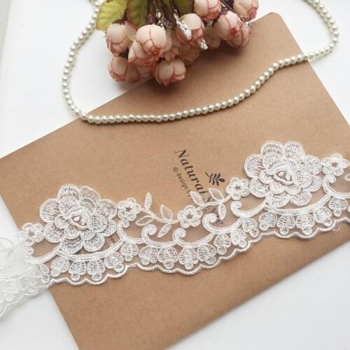 1yard /lot 7.5cm Export Quality Customized Car Bone Lace Trim with Wedding DIY Lace Accessory X764