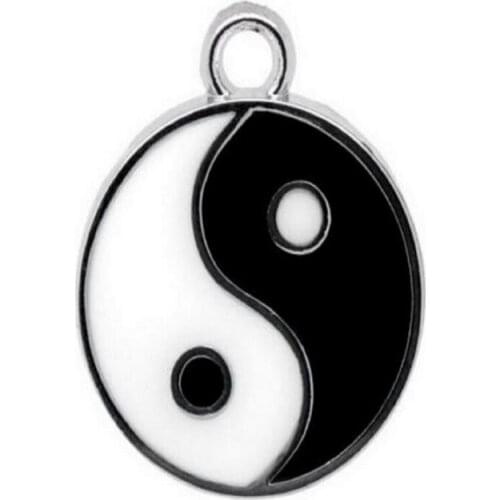 10PCs Vintage Silver Enamel Yin Yang Carnation Flower Red Lips Shoes Demon Eye Charms Pendants For Jewelry Bracelet HOT X257