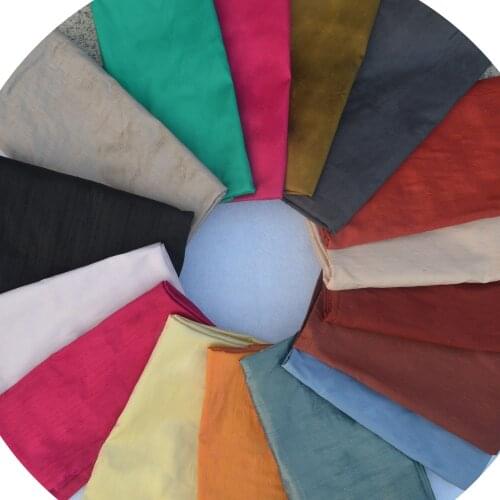 100%silk pure high end doupion colorful cloth handmade fabric cloth tess wide color silk satin raw silk thai silk pillowcase