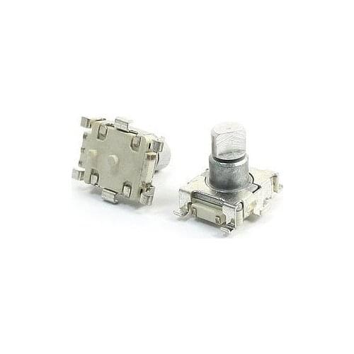 2Pcs 6mm Dia D Shaft SMD SMT Type Rotary Encoder + Push Button Switch