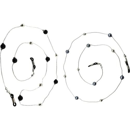 2pcs Reading Glasses Eyeglass Holder Spectacle Eyewear Cord Black Gray Pearl