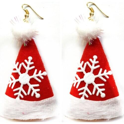 2021 Sale New Tin Alloy Pendientes Brincos Brinco Europe And The Christmas Ornaments Lovely Snowflake Earrings Cap