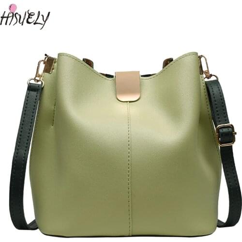 2021 Fashion Women Bucket Bag Vintage Messenger Bag High Quality Retro Shoulder Bag Simple Crossbody Bag Tote Female Sac A Main