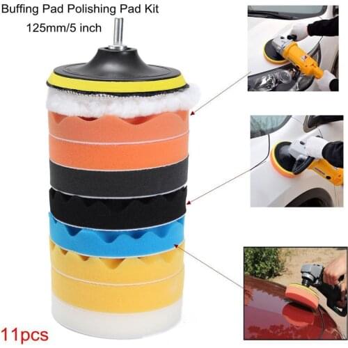 3/4/5/6/7inch Car Polishing Disc Self-Adhesive Buffing Sponge Waxing Polishing M10 Polisher Adapter For Car Drill Wheel Pad I7J3