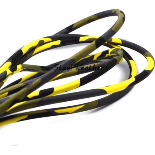 5m/lot Approx 5mm Assorted Color Military Round Braided Leather Cord Rope String Bracelet DIY Jewelry Material Findings Cords