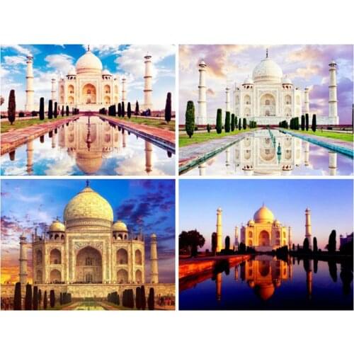 Diamond painting landscape cross stitch diamond embroidery Taj Mahal full diamond square diamond mosaic kit home decoration gift