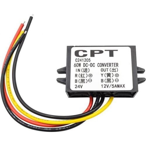 Car Electronics New 24V To 12V 5A 60W Car Power Converter DC-DC Audio Power Transformer Car Electronics Accessories