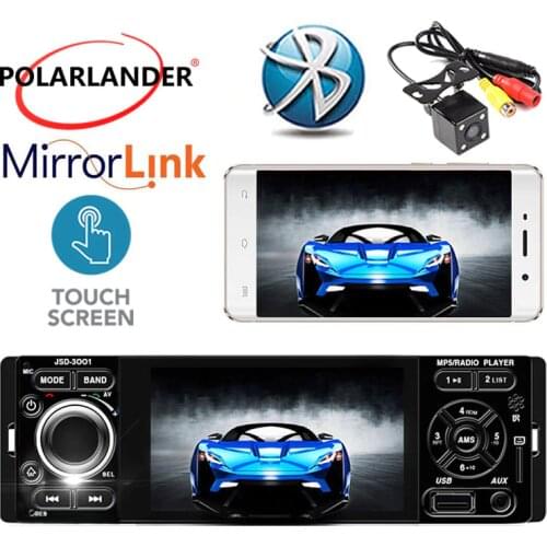 Car MP5 Player auto audio Autoradio Car Radio Rear view camera auto tapes Microphone Bluetooth Stereo 4" 1 Din Touch Screen