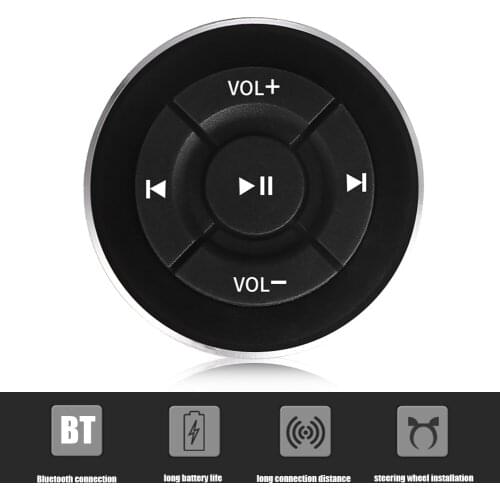 Car Remote Controller Classic Colors and Simple Durable Design Steering Wheel Media Shutter for iPhone Andro
