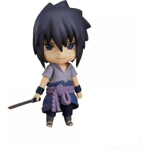 Bandai Pre-Sale Naruto-Figure Shippuden Anime Figure 10Cm Uchiha Sasuke Q Version model toys Ornaments Anime toys gift