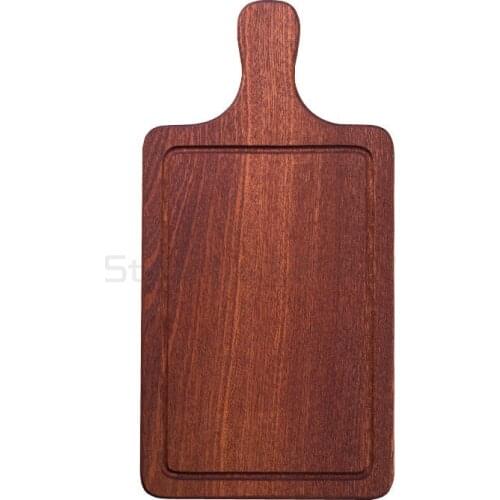 Household solid wood steak plate household steak plate steak plate Western food plate rectangular pizza plate tray