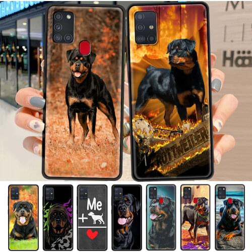 Mobile Phone Case For Samsung Galaxy A51 A71 A21s A31 A32 5G A41 A12 A11 A72 A52 4G A02s Soft Cover Funda Rottweiler Dog Animal