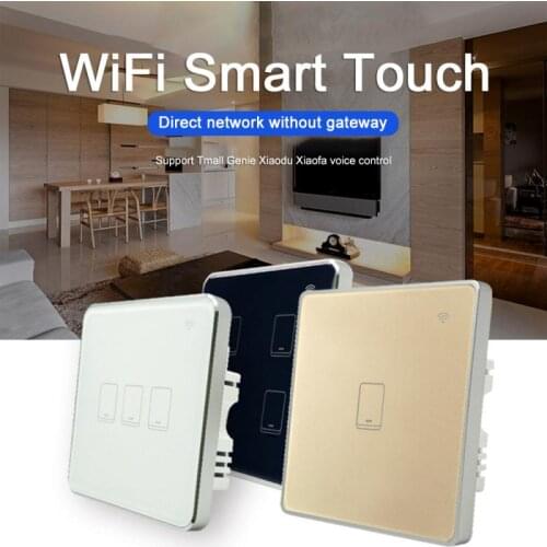 Graffiti WiFi Switch Touch Switch Smart Home Voice Smart Electronics Remote Control EU 90-250V Touch Panel With Alexa Google