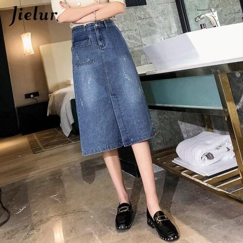 Женские юбки джинсовые Jielur China At AliExpress