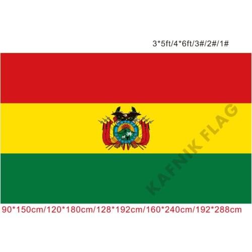 KAFNIK,free shipping 90x150cm/128*192cm/160*240cm/192*288cm big flags Bolivia Flag for Indoor Outdoor Decorative