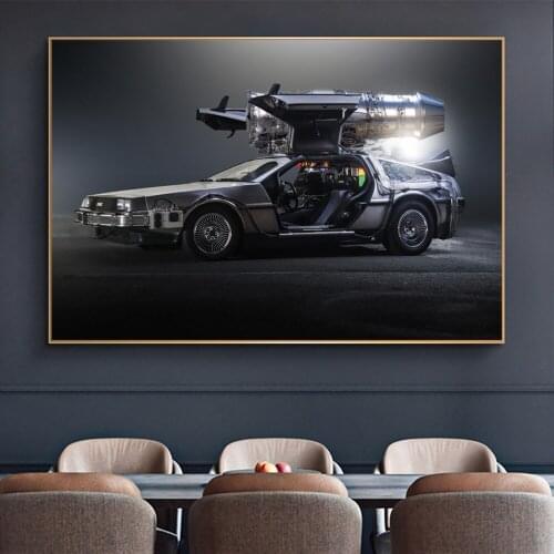 Back To The Future Classic Movie Time Machine Car Posters And Prints Canvas Wall Art Painting Modern Home Decor Picture Gift