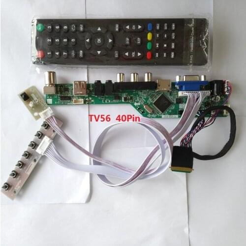 Kit for LP156WH2(TL)(EA) Controller driver board 1366X768 USB HDMI 15.6" LCD LED 40pin LVDS TV AV Panel Screen VGA remote