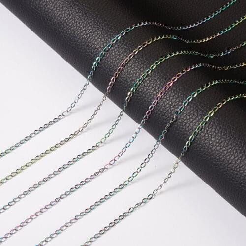 316 Stainless Steel Cross Chains, Decorative Rolo Chains, Stainless Steel Color, 2x2mm