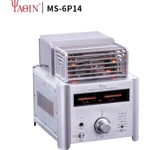 YAQIN MS-6P14 tube amplifier bluetooth 5.0 HD apt-x CSR8675 tube HiFi high power vacuum tube amp desktop large audio amplifier