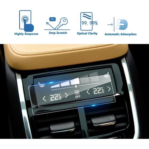 LFOTPP For V90 XC60 XC90 2016 2017 2018 Car Rear Air Conditioning Screen Protective Film Auto Interior Protective Sticker