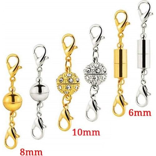 12 Pcs Magnetic Clasps Hooks Bracelet Necklace Connectors For DIY Jewelry Making