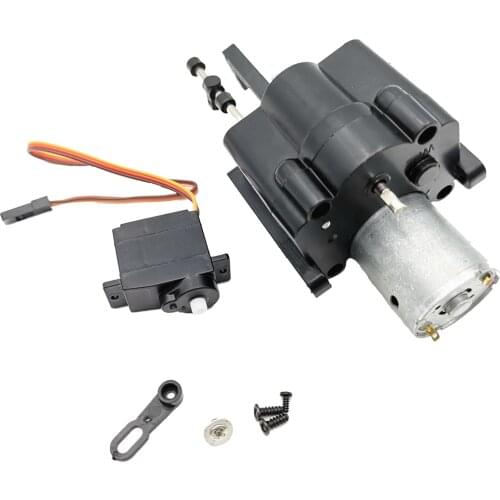 Upgraded 2 Speed Transmission Gear Box and Servo for MN90 MN90K MN91 MN91K MN96 1/16 4WD 6WD RC Truck