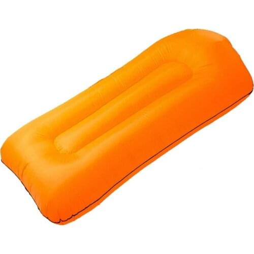 Camping Single Inflatable Mattress Sleeping Relaxing Air Filling Cushion Polyester Inflatable Single High Airbed Mattress