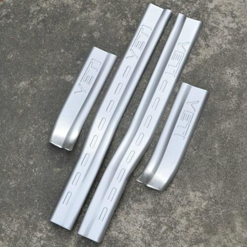 4PCS stainless steel door sill strip for YETI 2014 2015 2016 Inner car-styling welcome pedal Scuff Plate cover Threshold Trim