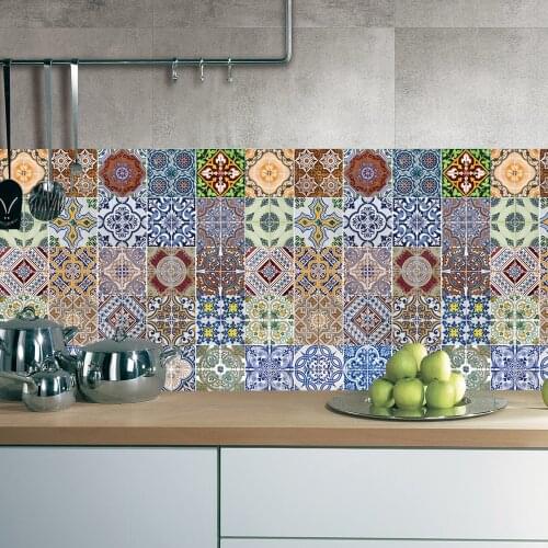 Adesivo De Parede Wallaper Vintage Arabian Tile Stickers room art decal For Home Decoration Removable Sticker