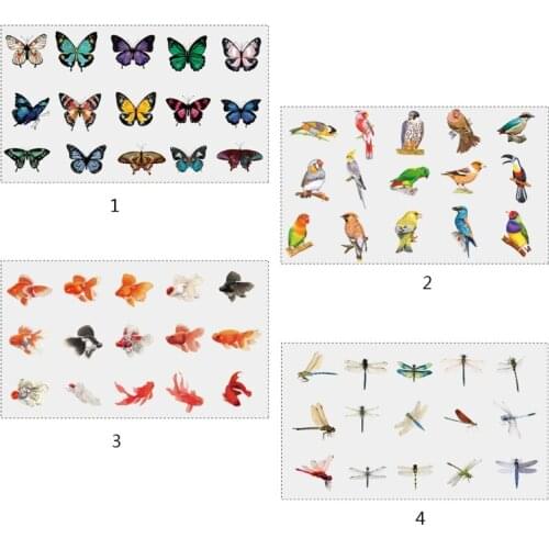 30 Sheets DIY Epoxy Resin Jewelry Making Decorative Decal UV Resin Stickers Filling for Silicone Molds