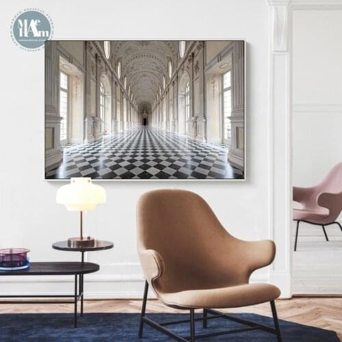 Nordic Modern Building church art Canvas Prints Posters Wall art Pictures for Living Room Porch mural Modern Home Decor