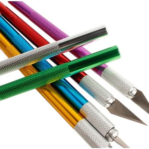 Carving Metal Scalpel Knife Kit Non-Slip Blades For Mobile Phone PCB Repair DIY Sculpture Knife With Blades Hand Tools