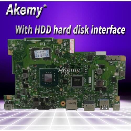 With 4G RAM + With HDD hard disk interface N3350 CPU Laptop Motherboard For Asus E203M E203MA Notebook mainboard test OK