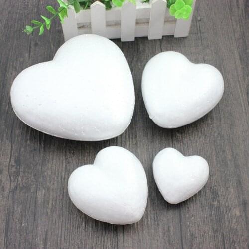 SUEF 1PCS Polystyrene Styrofoam Foam Ball White Craft Heart-shaped For DIY Christmas Party Decoration Supplies Gifts @2