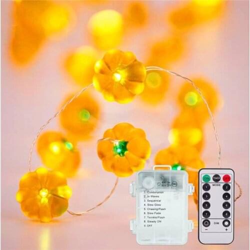 3M 30 LED Pumpkin LED String Light Halloween Lantern Strings With Remote Controller for Fall,Christmas,Thanksgiving Halloween