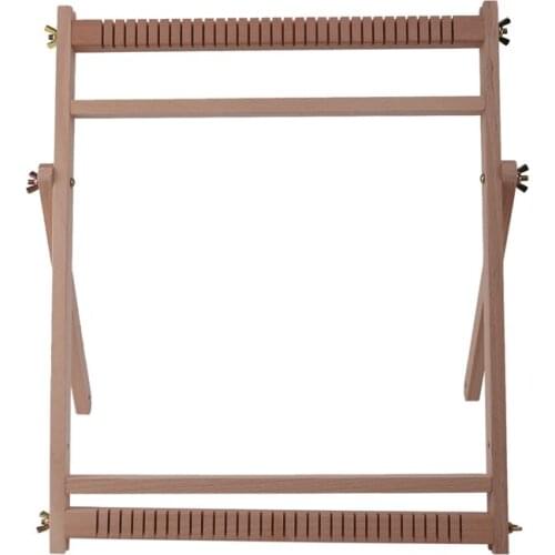 Wooden Weaving Loom with Stand, Multi-Craft Weaving Looms Kit,Weaving Loom Frame Beech Tapestry Loom Creative DIY