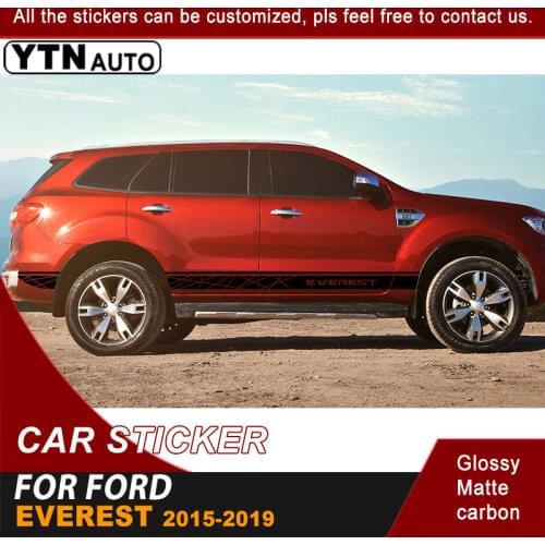 Fits For Ford Everest 2015 2016 2017 2018 2019 Car Decals Racing Side Body Stripe Styling Graphic Vinyl Decoration Car Stickers